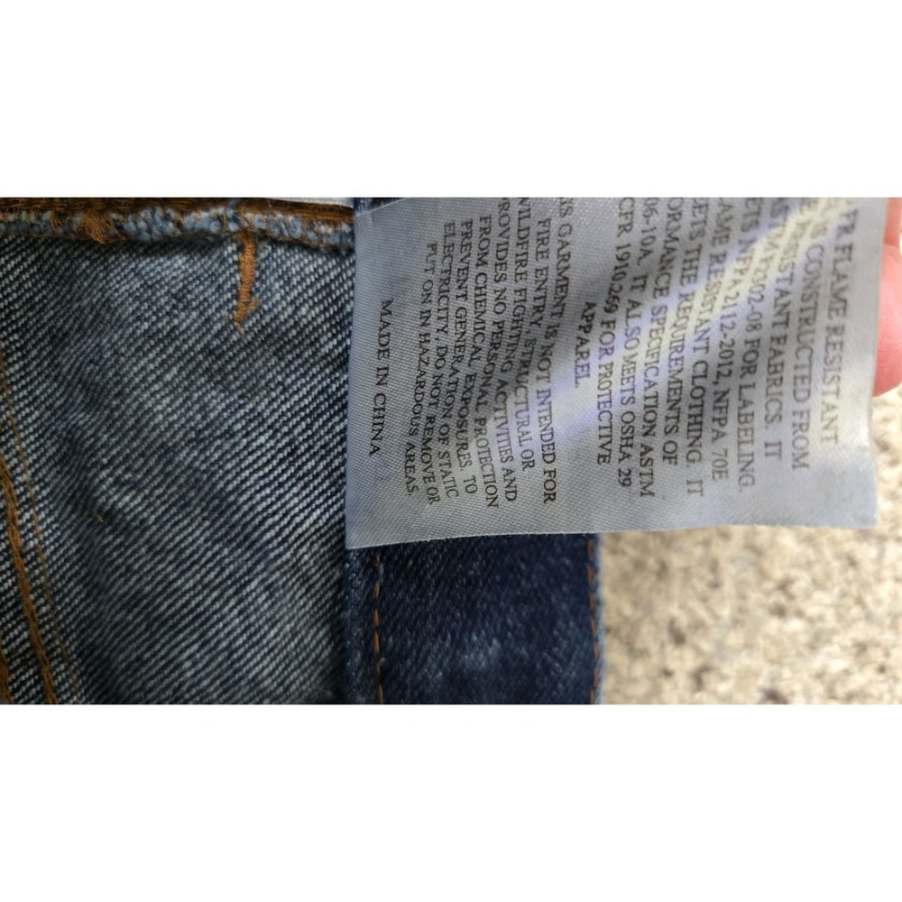 RASCO FR Jeans 31x36 HRC 2 Flame Resistant Work Pants NFPA 2112 Denim - Picture 7 of 10